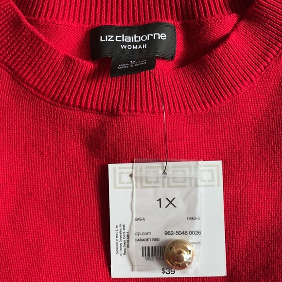 NWT Liz Claiborne plus size sweater - Picture 3 of 3